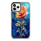 DAFEI Stylish Wallet Case for iPhone 12 Mini with Rose Flower-aa1004 Design - Premium Protection and Functionality Sleek Design Kickstand Feature