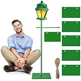 Novabright 3.3 ft Green Street Sign Lamp Post Large Wooden Lamp Post Centerpiece with Sign Card Street Party Supplies for Toy Decor Friend Birthday Party Decoration