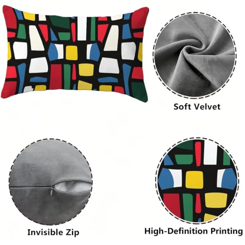 Housse de coussin 50 x 100 douce avec fermeture éclair invisible - 5