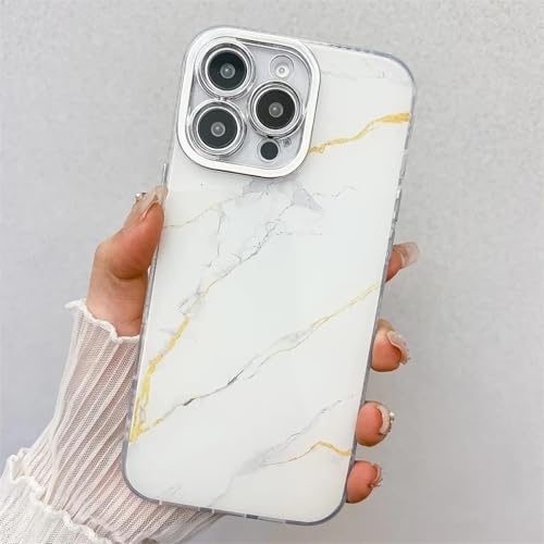 Coque arrière rigide antichoc PC effet marbre pailleté iPhone 14 Pro Max M1