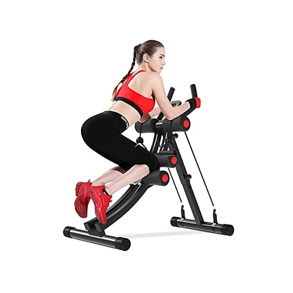 KESHWELL-Ab-MachineAbs-Workout-Equipment-for-Home-GymWhole-Body-Workout-Waist-Trainer-for-WomenMenAdjustable-Abdominal-CruncherFoldable-Core-Abs-Exercise-Machine-with-Resistance-BandsLCD-Display KESHWELL Ab Machine,Abs Workout Equipment for Home Gym,Whole Body Workout Waist Trainer for Women&Men,Adjustable Abdominal Cruncher,Foldable Core Abs Exercise Machine with Resistance Bands&LCD Display