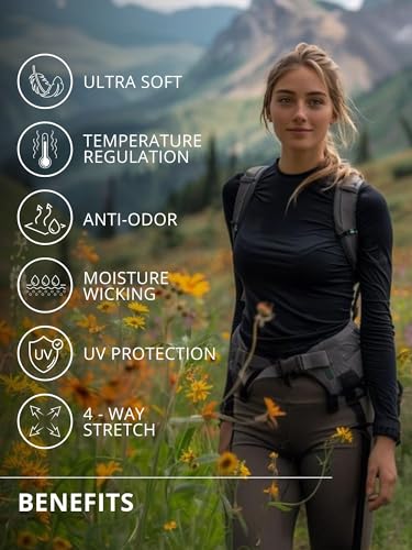 Merino-Wool-Base-Layer-Women-100-Merino-Wool-Shirt-Women-Thermal-Underwear-Long-Sleeve-T-Shirt-for-Hiking