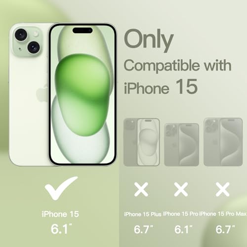 Image of JETech Silicone Cover Case for iPhone 15 6.1-Inch, Silky-Soft Touch Full-Body Protective Phone Case, Shockproof Cover (Green)