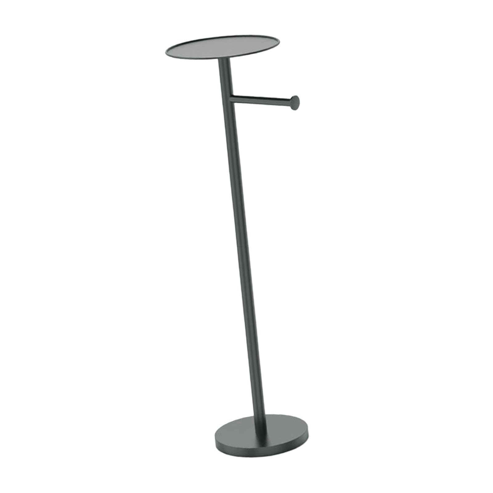 Dispensador de Papel Higiénico de 25,79'' con Estante, de Pie para Baño, Cocina, Aseo, Negro