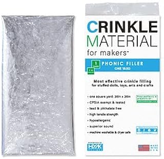 HYAKdesigns™ Crinkle Paper Plastic Film | 1 Sq Yard - Commercial Grade Crinkle - Add Texture & Noise to Toys | Noise Making Crinkle Crinkle Paper, Crinkle Paper for Baby Toys, Crinkle Sound for Toys