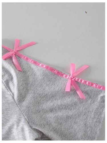 SHENHE Girl's Bow Shirt Crew Neck Short Sleeve Embroidered Graphic Loose Fit Tee Top4