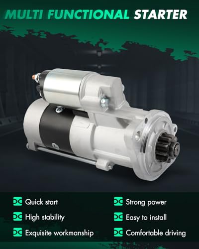 Image of SCITOO Starter Compatible with 2000-2006 for Ingersoll Rand G34,1985-2012 for Sole Diesel Mini-62 For Mitsubishi S4S Engine Starter Motor 18394N