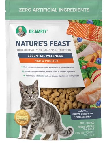 Dr. Marty Natures Feast Essential Wellness Fish & Poultry Dry Cat Food - 12 oz