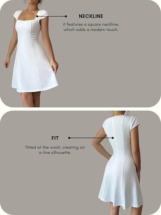 Image of GRECIILOOKS Women's One Piece Dress - Stylish Midi Party Dress for Women | Summer Casual Wear for Events, Date & Evening Look