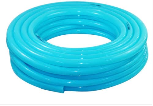 GOVARDHAN PIPE 15 Meter 1 Inch PVC SkyBlue Water Pipe| Hose with Accessories Connector & Clamps| Watering Garden, Cleaning, Outdoor-Indoor Use (15 Meter (49.21 Feet))