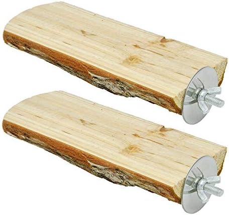 Niteangel Parrot Cage Perch, Wooden Platform for Birds (2 Packs)