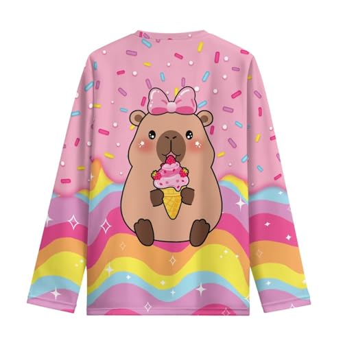 Image of Kids Long Sleeve Shirts for Girls 3-16 Year Old Cute Clothes for Teen Girls Casual Workout Tops