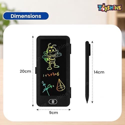 Image of Toyshine 2-in-1 LCD Writing Tablet Pencil Box| Digital Drawing Board with Stylus| Colorful Screen| One-Touch Erase| Pencil Storage Case| Educational Learning Toy for Boys & Girls