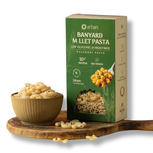 Image of Arham Organic Banyard Millet Pasta 180g | Healthy No Maida Pasta | Non-GMO, No Preservatives, Chemical-Free | High Fiber & Protein | Easy & Quick to Cook