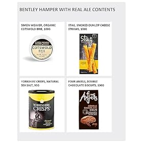 Buy the Bentley Real Ale Hamper for Him & Her – Premium Beer Gifts with Mature Cheddar, Cotswold Brie, Chocolate Biscuits & Lindor Truffles for Ale Lovers – Regency Hampers