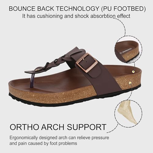 Image of Centrino Men's Berkin-Style Slip-On Sandals | Open Toe Design | Soft PU Footbed | Lightweight & Comfortable | Arch Support | On-Grip Sole | Casual Outdoor Wear (6867)