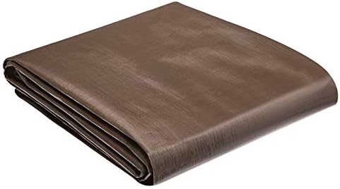 AmazonCommercial Waterproof Multi-Purpose Polyethylene Tarpaulin, 6.1 x 6.1 m, 10 mil Thick, Brown/Silver, Pack of 1