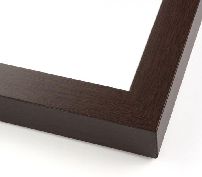 Miniatura 3 de Caja de sombra pequeña marrón oscuro de 4 x 4 pulgadas, marco de madera con parte trasera blanca sin ácidos, acrílico UV y accesorios para colgar,