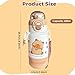 Sgqtqybk Capybara Water Bottle 400ml/14oz Cute Stainless Steel Water Bottle with Straw & Strap & Drinking Cup Portable Heat-Resistant Food Grade for Kids & Girls, White