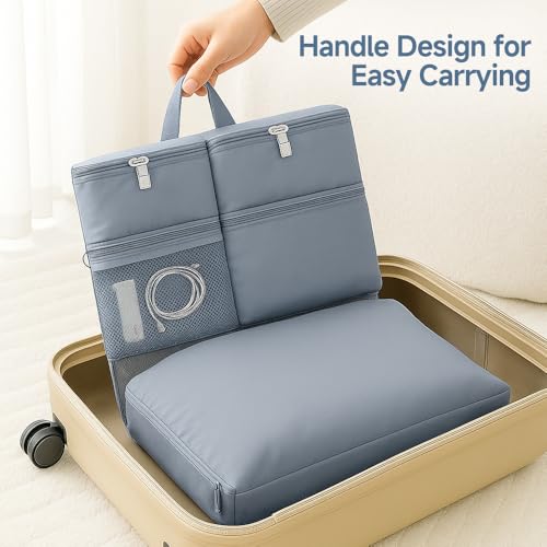 Travel Storage Bag with Partitions, Waterproof Nylon, Wide Opening Design, Hanging Capability, Gray3