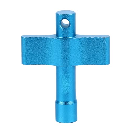 スクエアポートドラムレンチ、T字型チューニングキードラムネジ調整ツール、楽器修理用、ドラムチューナーセットアクセサリー調整レンチ (WE17 ブルー)