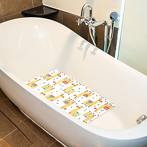 Tapis de bain antidérapant mignon alpaga pour enchanter la baignade des enfants