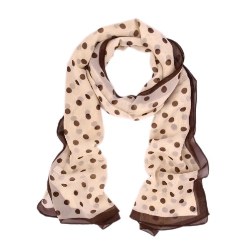 TrendsBlue Chic Polka Dot Satin Fashion Scarf