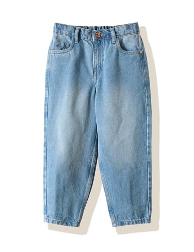 Image of Amazon Brand - Symbol Girl's Cotton Barrel Jeans