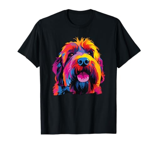 Watercolor Colorful Russian Black Terrier T-Shirt