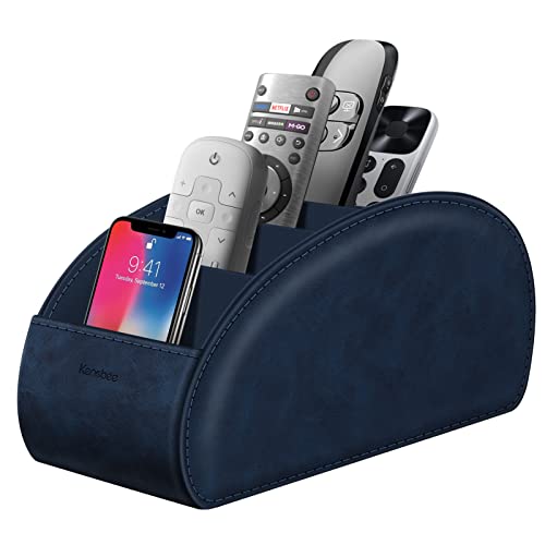 KENOBEE Remote & Accessory Organizer, 5 Compartments, Blue