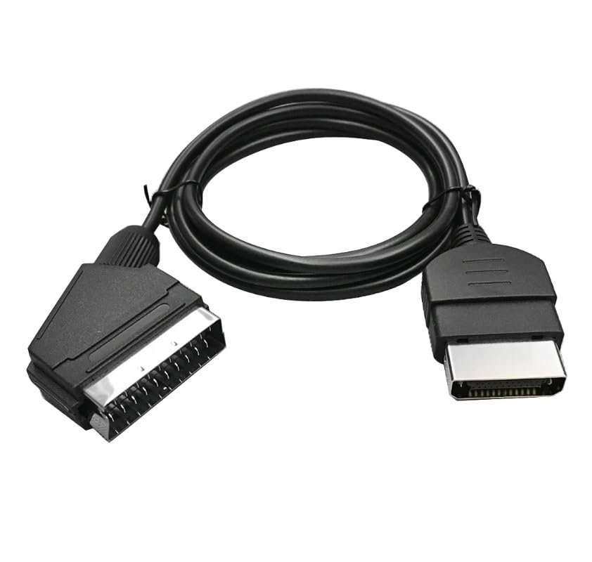 DARLINGTON & Sohns Xbox Classic Console Connection Cable, 5 cm Scart, Black, Indoor Use, Compatible with Xbox (Classic), Personal Computer