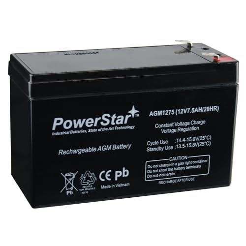WKA12-7.5F Sealed Battery Replacement 12V 7.5ah Battery F2 with 2 Year replacement warranty