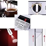 QJRGUY Machines Espresso Smart Home Semi-Automatic Coffee Milk Foaming Machine × 320Mm Silver Interesting - Image 4