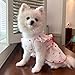 Dog Spring Bow Dress Dog Boy Girl Dogs for Indoor and Outdoor Use Princess Clothes Outfit for Pet Red Heart Pet Dress