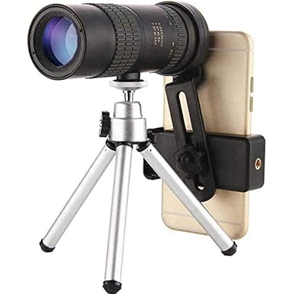 Przenośny teleskop HD o dużej mocy, 4K 10-300x40mm supertelefektywny teleskop monokularowy z zoomem ze statywem i klipsem do większości smartfonów