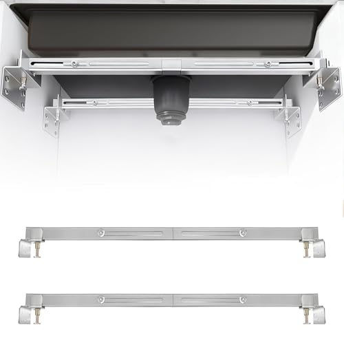 NICEWAT 2 Pcs Undermount Sink Brackets 51-80cm Adjustable Stainless Steel Kitchen Sink Support Heavy Duty Undermount Sink Supports Effectively Share Sinks Weight Bearing Capacity 440lbs