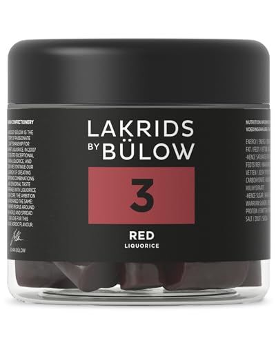 LAKRIDS BY BÜLOW - 3 - Red - 150g - Gourmet Liquorice from Denmark - Red Liquorice with Natural Fruit and Juice