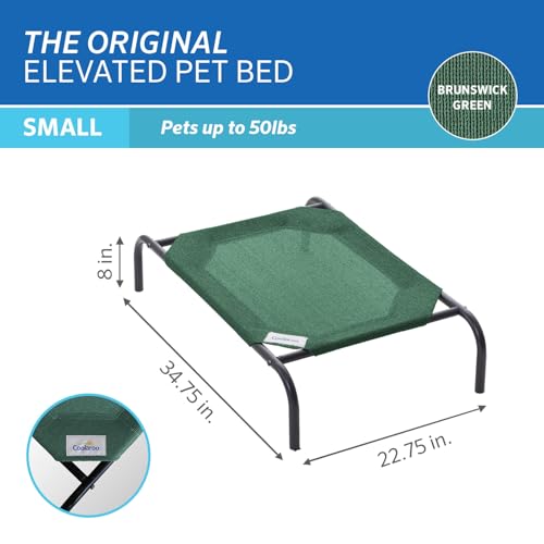 Image of Coolaroo The Original Cooling Elevated Pet Bed,Brunswick Green, Small