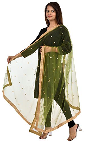 Image of YOUTHQUAKE Women's Embroidered Net Dupatta