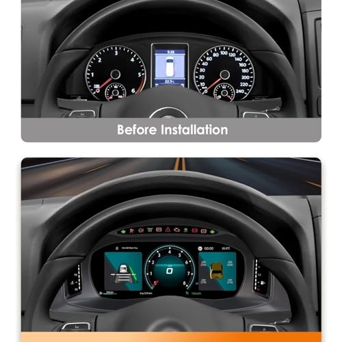 Tablero LCD de 10,25 pulgadas compatible con Volkswagen Multivan T5 2008-2015 y Android Auto 3