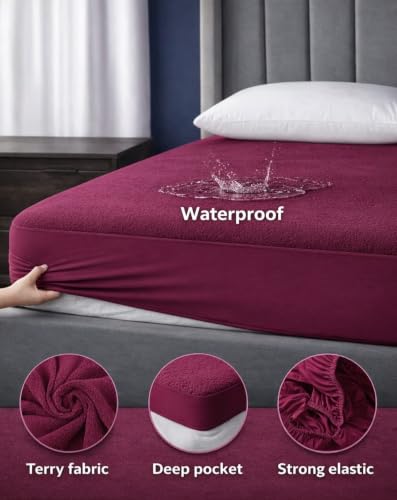 Image of Waterproof Mattress Protector 6x6.5 Feet (72x78) | Elastic Fitted Bedsheet | Soft & Durable Gadda Cover Dustproof By Bharat Griha BG16