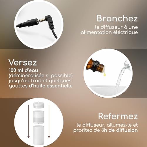 Diffuseur parfum maison électrique Vienne avec éclairage LED et télécommande sans fil - 7