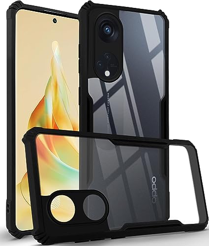 Image of Jkobi Back Cover Case for Oppo Reno 8T 5G (Shockproof with Polycarbonate Clear Panel | Professional Black)