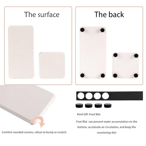 Set of 4 Water Absorbent Diatomite Coasters, Diatomaceous Earth Kitchen Soap Dish, Bathroom Trays, Water Absorbing Stone Used for Hand Soaps & Plants & Toiletries in The Modern Home - Image 7