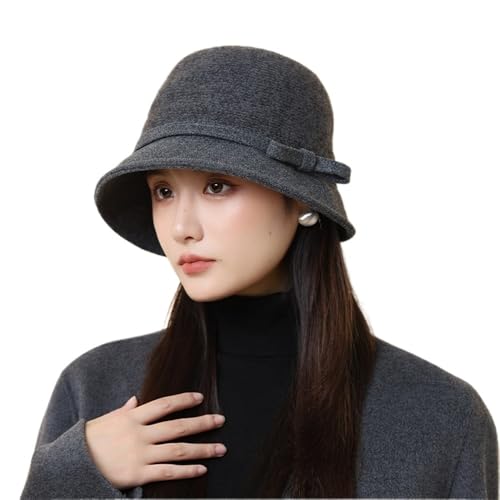 Chapeau cloche chaud d'hiver avec nœud pour exprimer votre féminité