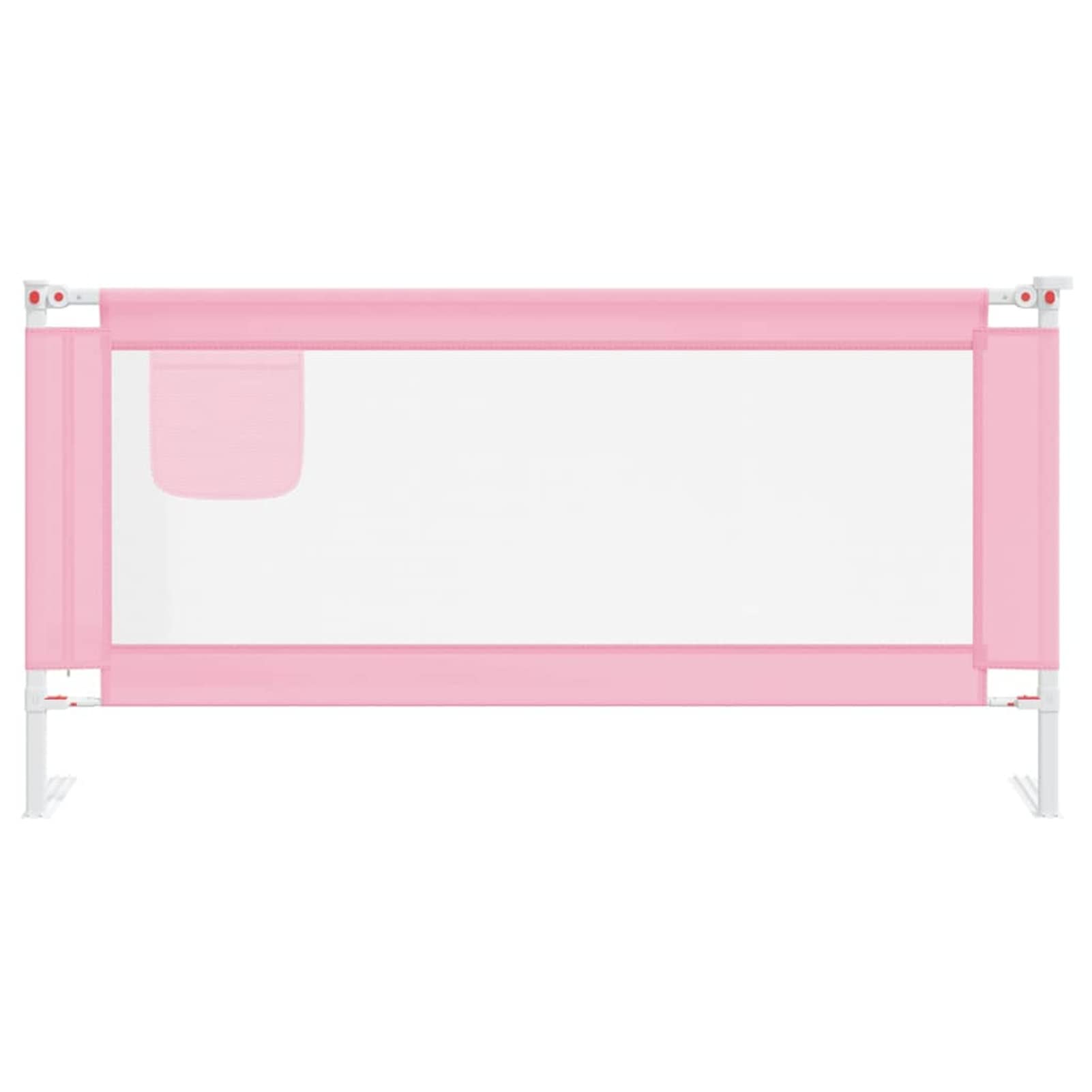 Barandilla de Seguridad Cama de niño, Barandilla Cama Niño, Barrera Cuna, Defensa Extensible, Barandilla Sofa, Rosa Tela 180x25 cm