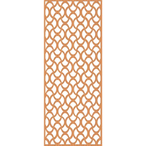 Image of 29 3 /8 inchW x 74 3 /8 inchH x 3 /8 inchT Resort Decorative Fretwork Wood Wall Panels, Cherry