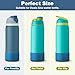 yoelike 2 PCS Silicone Water Bottle Boot for Owala, Anti-Slip Protective Sleeve for FreeSip/Twist/Flip, Watter Bottle Accessories, Bottom Bumper Cover, Dishwasher Safe, BPA Free (Wave)