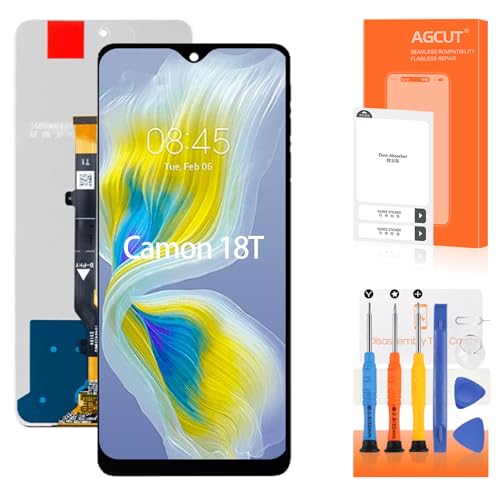 AGCUT for Tecno Camon 18T Screen Replacement for Tecno Camon 18T LCD Display Touch Screen Digitizer Assembly Repair Parts 6.8"