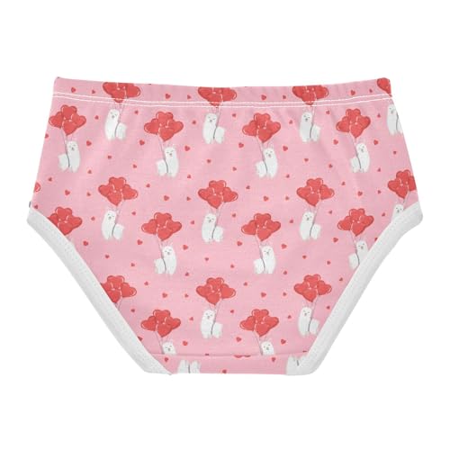 Girls' Underwear Llama Heart Cotton Stretch Comfort Toddler Panties2